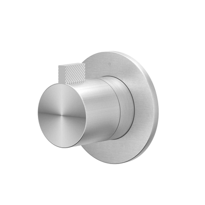 IVY Tribe Partie apparente - pour robinet d'arrêt encastré - Symmetry - rosace ronde - inox 316 brossé