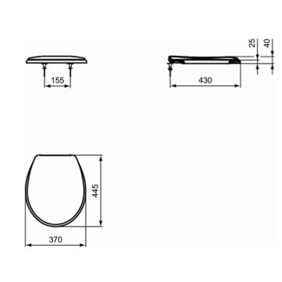 Ideal Standard Eurovit abattant de WC antibactérien blanc