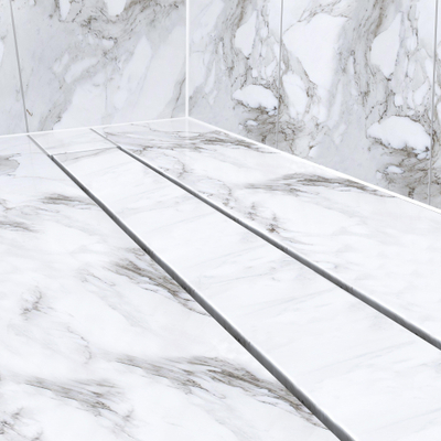 Easy Drain Compact 30 Modulo Stone caniveau de douche set garde d'eau 30mm 70cm profondeur d'encastrement 70mm avec sortie latérale