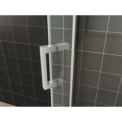Wiesbaden Pento Cabine - met 1 draaideur - 100x100x200cm - 8mm - nano helder glas - chroom