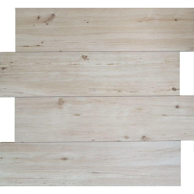 EnergieKer Dalle de terrasse Padouk White 30x120x2cm Rectifié Effet bois Mat Blanc