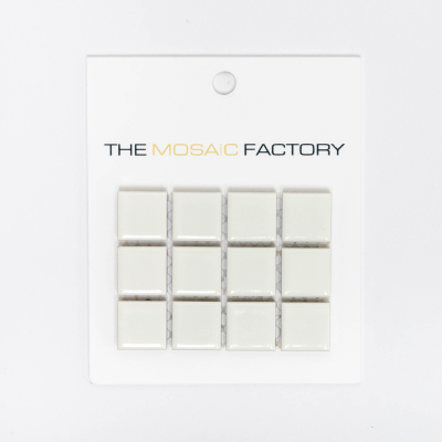 ÉCHANTILLON The Mosaic Factory Barcelona carreau mosaïque 2,3x2,3x0,6cm carreau mural pour intérieur et extérieur carré porcelaine extra blanc