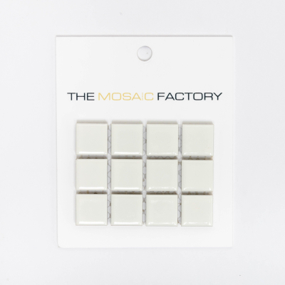 SAMPLE The Mosaic Factory Barcelona mozaïektegel 2.3x2.3x0.6cm wandtegel voor binnen en buiten vierkant porselein extra wit