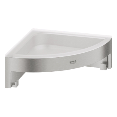 GROHE Start Cube Receveur de douche - 16x16x6cm - modèle d'angle - montage mural - supersteel