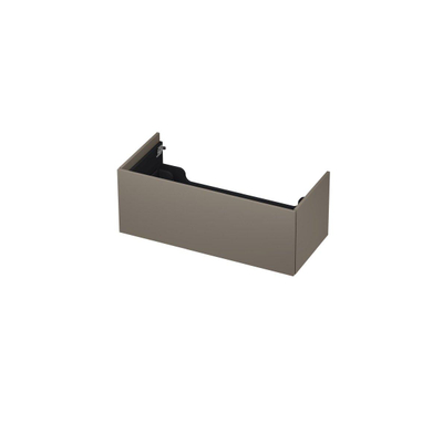 INK Wastafelonderkast - 100x45x37.6cm - 1 lade - push to open - met recht opdekfront - MDF lak - Mat taupe