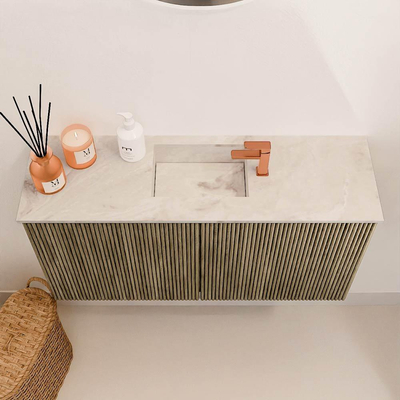Mondiaz JOYA-DLUX 80cm toiletmeubel - kleur Dusk - Wastafel FAYE positie Midden 1 kraangat kleur Frappe.
