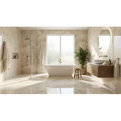 Cifre Cerámica Lixium Keramische wand- en vloertegel - 120x120cm - 10.2mm - Cream