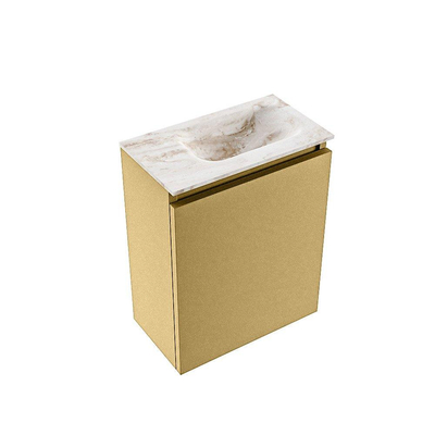 MONDIAZ TURE-DLUX 40cm toiletmeubel Oro. EDEN wastafel Frappe positie rechts. Zonder kraangat.