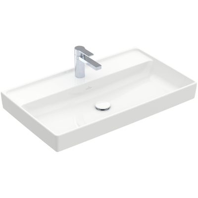 Villeroy & Boch Collaro meubelwastafel - 80x47cm - zonder overloop - 1 kraangat CeramicPlus - White Alpine (glans wit)