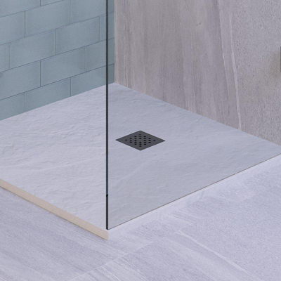 BRAUER Grille d'évacuation - 13.1x13.1x1cm - Acier inoxydable brossé