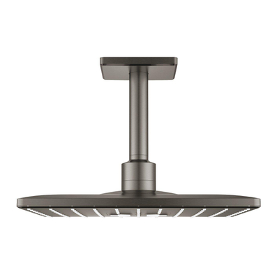 GROHE Rainshower SmartActive 310 Cube Hoofddouche - 31x31cm - 2 straalsoorten - plafondarm 14.2cm - geborsteld hard graphite