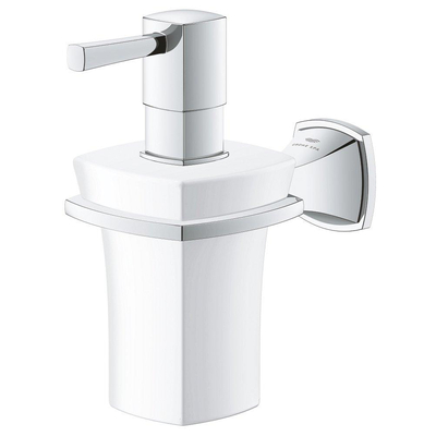 Grohe Grandera houder met zeepdispencer chroom