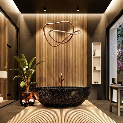 Mondiaz FLOAT CARBON FIBRE vrijstaand bad - 170x80cm - koolstofvezel Flakes