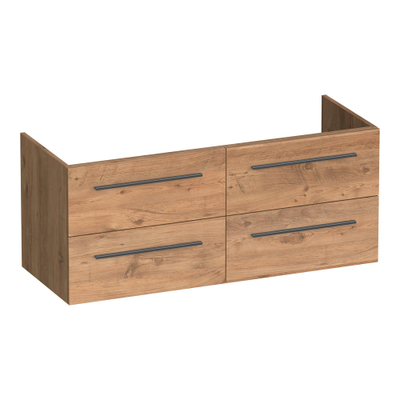 BRAUER Trust wastafelonderkast 120 excl. opbouwgrepen 4 softclose lades en 2 sifon uitsparingen - Chateau