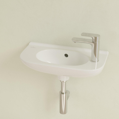 Villeroy & Boch O.novo Lave-main 50x25cm avec trou pour robinet Ceramic+ Blanc
