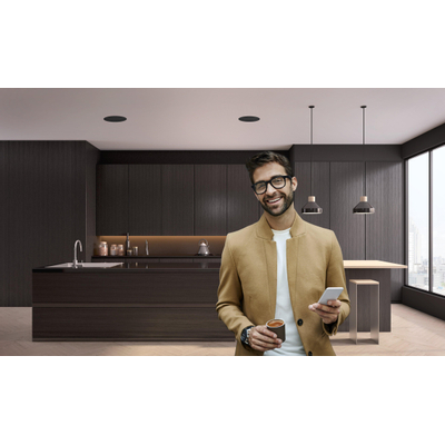 Aquasound Bluetooth Audio système audio bluetooth - (35 watt / bt4.0 / auto-aux ) - avec ensemble d'enceintes twist (chrome mat) - 230v/12v