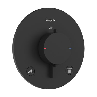 Hansgrohe Ecostat Comfort S Thermostat encastrable - 2 fonctions - Noir mat