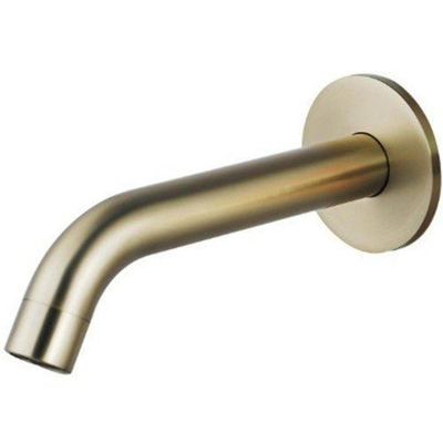 Fortifura Calvi Ensemble de robinet de baignoire - bec - 22cm réductible - flexible en métal - douchette à main - partie encastrable - support mural - laiton brossé