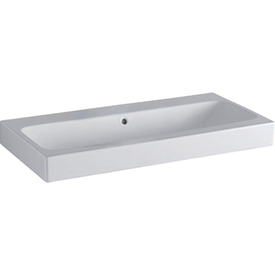 Geberit Icon lavabo 90x48.5x16cm 1 bac 0 trous de robinetterie avec trop-plein Céramique Blanc brillant