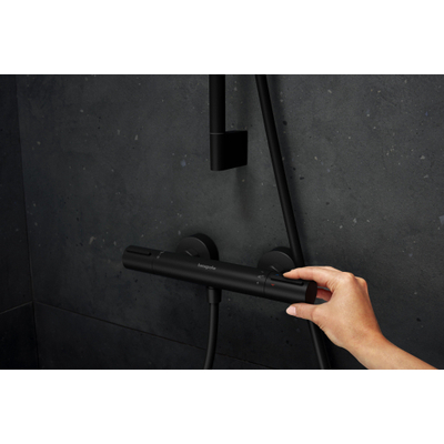 Hansgrohe Ecostat Element Mitigeur de Douche - en saillie - thermostatique - noir mat