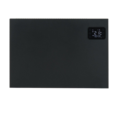 Eurom Alutherm 800XS Chauffage convecteur - 56.1x42.9cm - IP24 - 800watt - wifi - sol/mur - Horizontal - métal - noir mat