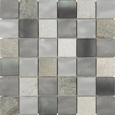 Dune Materia Mosaics Carreau mosaïque 29.8x29.8cm Magma Grey 8mm Gris mat