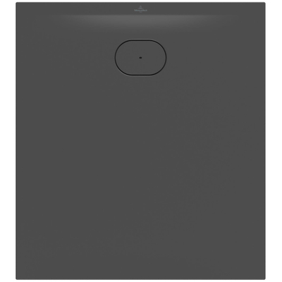 Villeroy & Boch Ecora douchebak - 100x90x3.5cm - afvoer korte zijde - anthracite (antraciet)