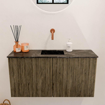 Mondiaz JOYA-DLUX 80cm toiletmeubel - kleur Dusk - Wastafel FAYE positie Midden Zonder kraangat kleur Lava.