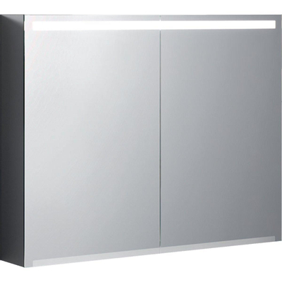 Geberit Option armoire de toilette avec 2 portes miroirs double face et éclairage LED 90x70x15cm