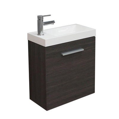 Xellanz Emma meuble lave-mains + lavabo 50 x 25 x 50 cm veinure bois gris