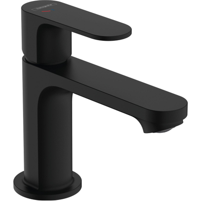 Hansgrohe Rebris s Eengreeps wastafelmengkraan - 80 - coolstart - met PopUp - trekwaste metaal - mat zwart