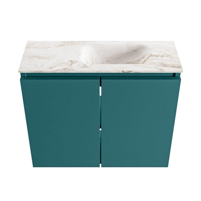 MONDIAZ TURE-DLUX Meuble de toilettes 60 cm Smag. EDEN lavabo Frappe position droite. Sans trou de robinet.