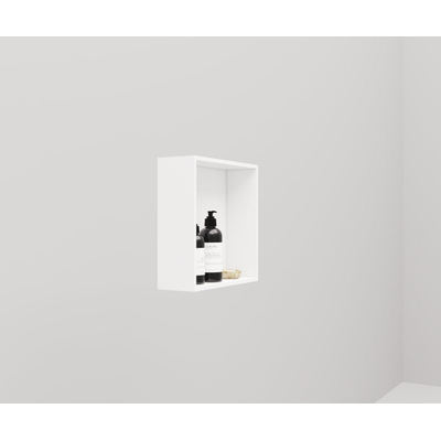 Crosstone Arqua niche à encastrer 30x30x10cm solid surface blanc mat