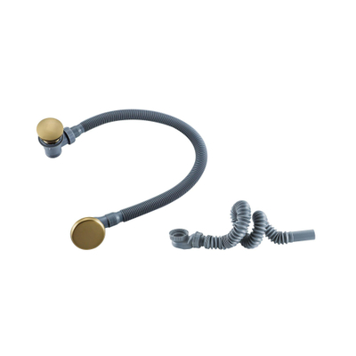 Fortifura Calvi Combinaison de vidage de baignoire avec vidage clic-clac Laiton brossé PVD (Or)