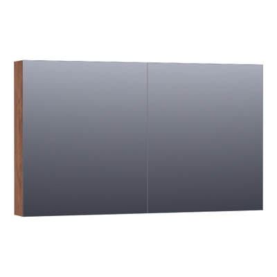 BRAUER Impress armoire de toilette – 119 x 70 x 15 cm – 2 portes, portes-miroir double face – Forest Cacao