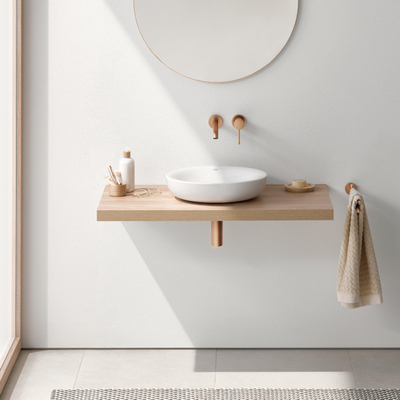 GROHE Essence New wastafelkraan - l-size - inbouw - 2-gats - geborsteld warm sunset (koper)