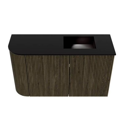 Mondiaz JOYA 71.6cm toiletmeubel - ronding links kleur Shadow - Wastafel FAYE positie Rechts 1 kraangat kleur Urban.