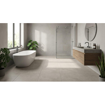 ÉCHANTILLON Terravito Aderno carreau de sol - 60x60cm - 10mm - Carré - rectifié - Aspect béton - Taupe mat