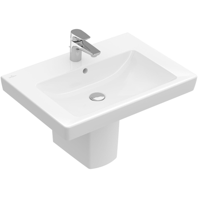 Villeroy & Boch Subway 2.0 wastafel - 65x47cm - 1 kraangat - met overloop CeramicPlus - White Alpine (glans wit)