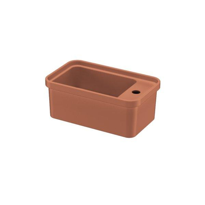 QeramiQ Élan Fonteinset - 45x27cm - 1 kraangat - keramiek - handdoekbeugel - mat roestbruin