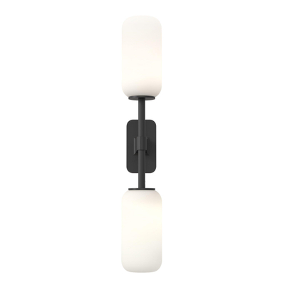 Astro Tacoma Twin Wandlamp/Plafondlamp - 230V - IP44 - cilinder - wit glas - mat zwart
