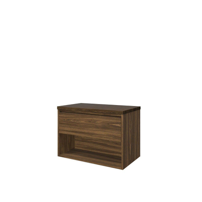 Proline top ensemble de meubles bas 80x46x55.2cm meuble avec étagère chêne cabana et plaque de recouvrement chêne cabana