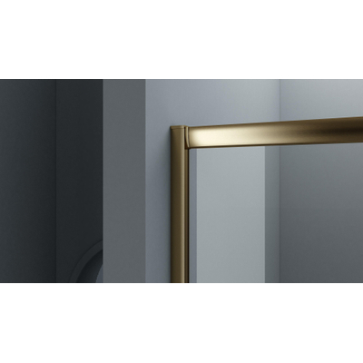 FugaFlow Efficiente Vetro Douchecabine - 90x90cm - vierkant - goud mat