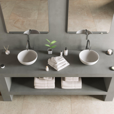 Ideavit Waskom - 32x32x12.5cm - rond - mat wit