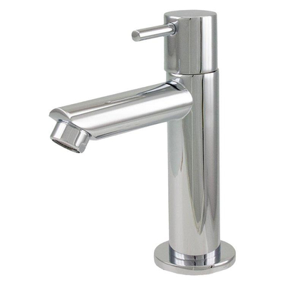 Differnz Ovale ensemble de lavabo - 38x24x7cm - ovale - 1 trou de robinet - chrome - céramique blanc