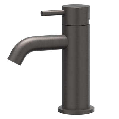 Ivy Concord wastafelkraan - opbouw - laag - 1-gats - PVD - geborsteld carbon black (antraciet)