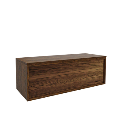 Saniclass Holz Frame Meuble de salle de bain - 120x45x40cm - plan de toilette - sans trous de robinet - 1 tiroirs - Walnut pure