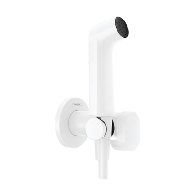 Hansgrohe Bidette bidet handdouche - 1jet s ecosmart v. warm waterm. Porter douchehouder en doucheslang 125cm - mat wit