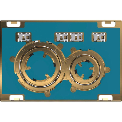 Geberit Sigma50 bedieningsplaat - 2-toets spoeling - ronde knoppen - messing/klantspecifiek