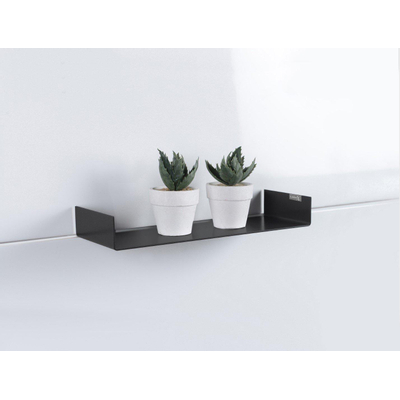 Looox Shelf C inbouwplanchet - 60x10cm - zwart mat